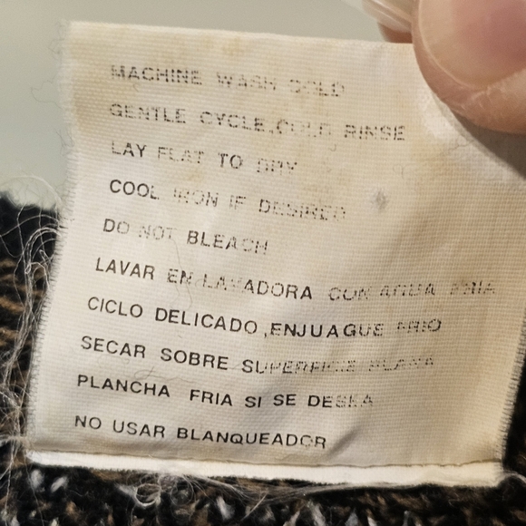 Wood Land Trail Button up Cardigan Mens Large Jacket Brown Multicolor diamond - Picture 3 of 10